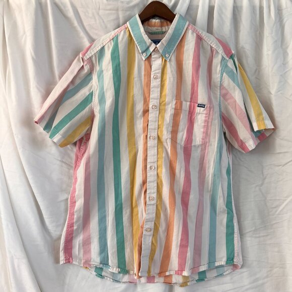 Chubbies The Utopia (Full Button Soft Stretch) - Pastel Rainbow Stripe - Large - Picture 2 of 10